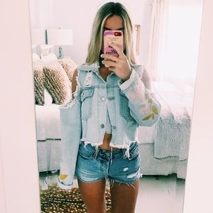 Ripped jean jacket